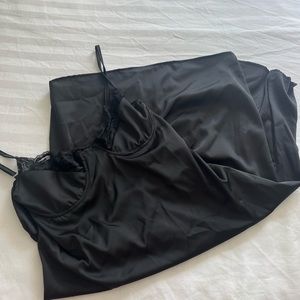 Black slip dress